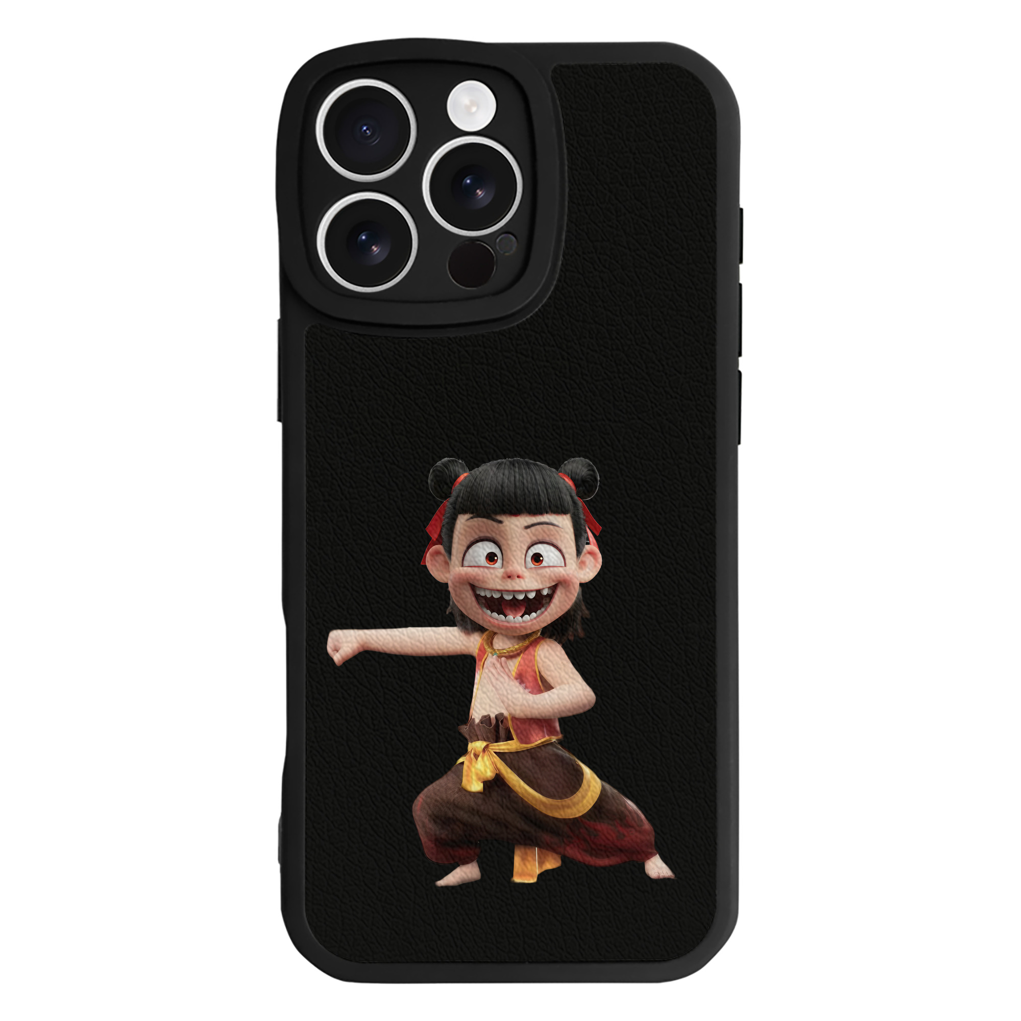 （画像用） Ne Zha 2 ナタ 魔童の大暴れ 【iPhone 16シリーズ対応】シリコンスマホケース（レザー調） 材質：シリコン